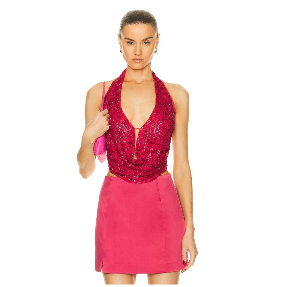 Cult Gaia Ballina Sleeveless Top, Pink, Size M